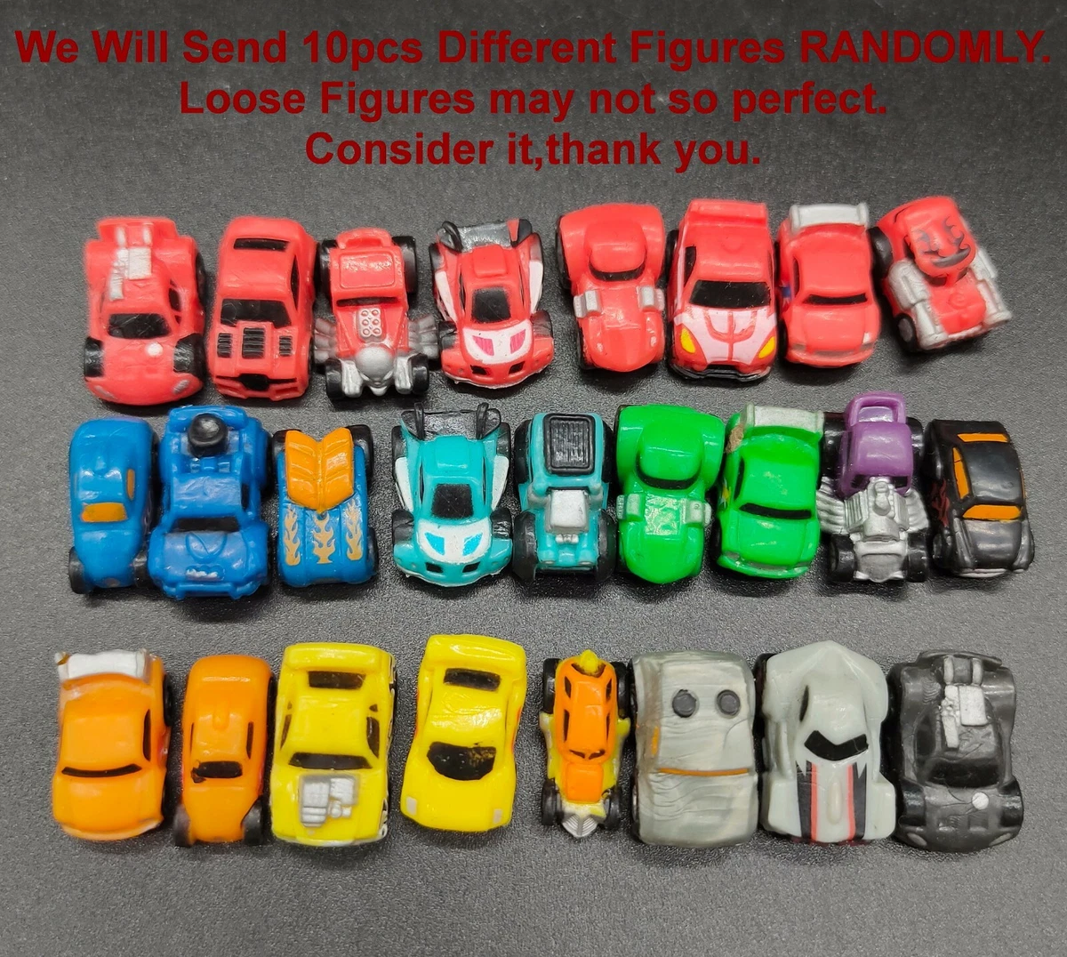 SEND RANDOM Lot 10pcs SQUINKIES Hot Wheels Motor Madness Mini