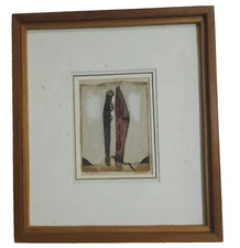 Fred Schumm Mid Century Mixed Media Abstract Expressionist Collage Painting