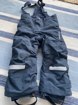 Didriksons Idre Ski Salopettes, kids size 90, navy blue