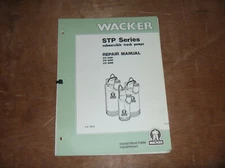 Wacker STP 8000 Submersible Pump Shop Service Repair Operator Maintenance Manual