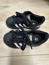 Adidas Classic Black/White Superstar EL I Toddler Kids Sneaker Shoes EF5396 4K 8