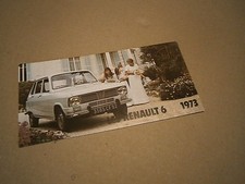 Renault R6 Year 1973 Leaflet Car Advertising Catalog