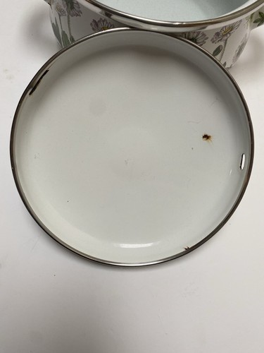 Portmeirion Enamel Handled Pot, The Botanic Garden Bellis Perennis Daisy - Picture 4 of 7