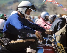 1971 DIRT BIKE RACER STEVE MCQUEEN ON HUSQVARNA MOTORCYLE PHOTO MOTOCROSS RACING