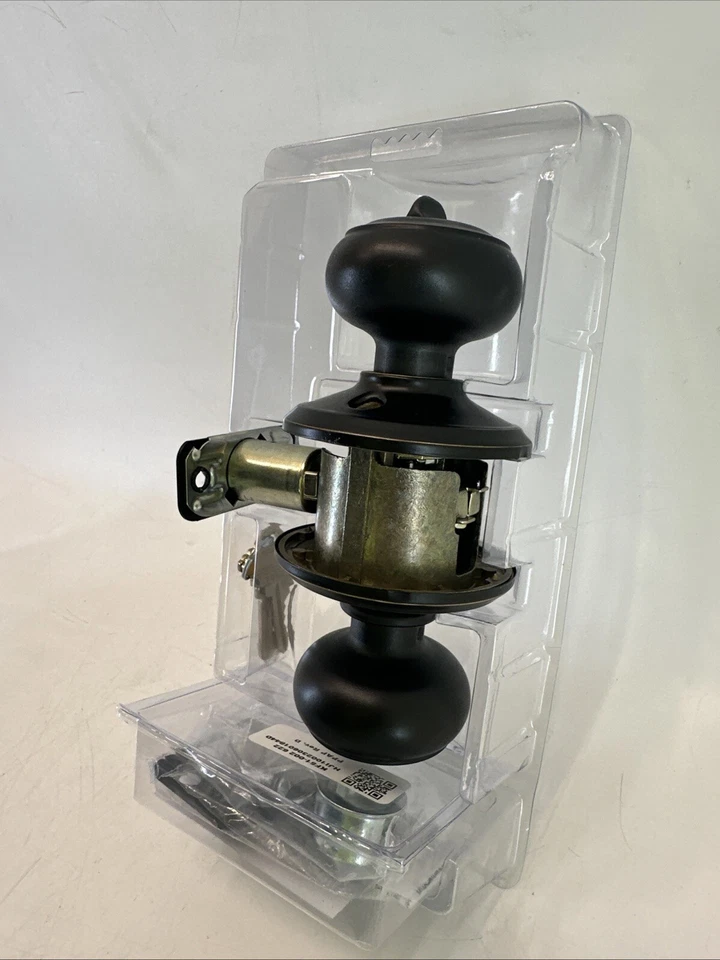 Cerradura de perilla de puerta de entrada con llave georgiana SCHLAGE bronce envejecido F51 V GEO 716 Foto 3 de 4