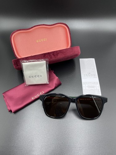 NEW GUCCI GG0417S 001 Black/Green/Red Blk Lens 56-17 Authentic Sunglasses Italy - Picture 6 of 6