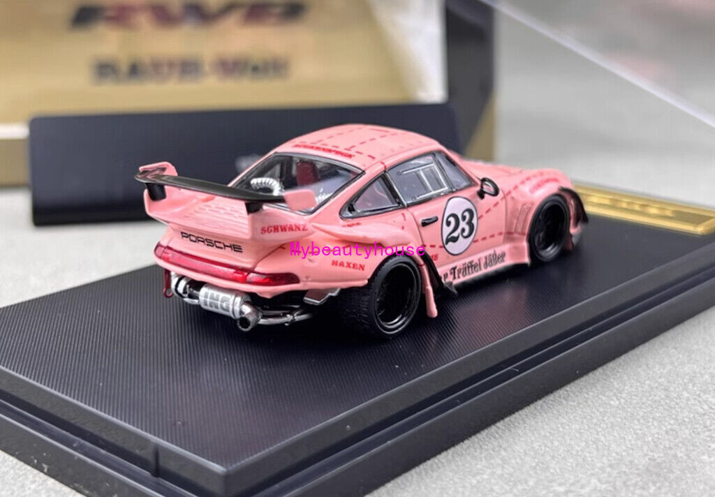 Star 1:64 Pink RWB 911 993 GT #23 Classic Sports Model