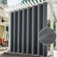 100" Extra Wide Outdoor Blackout Curtains Waterproof Blocking UV Protect Patio