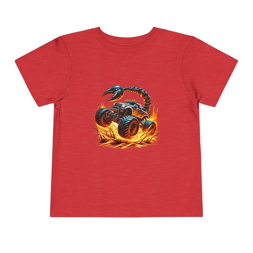 Fire Scorpion Monster Truck Toddler Tee, Fun Gift for Kids, Birthday Outfit, - Picture 38 of 45