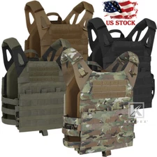 KRYDEX 2.0 Plate Carrier w/ Front MOLLE Panel Tactical Body Armor Jump Vest