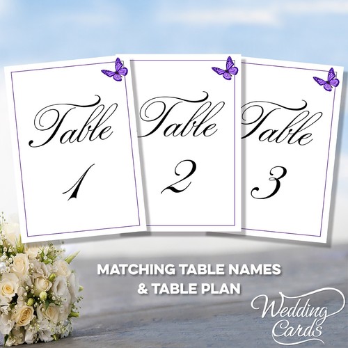 Table Plan Wedding Name Decoration Place Seating Cards Names Sign Card Reserved - Picture 7 of 12