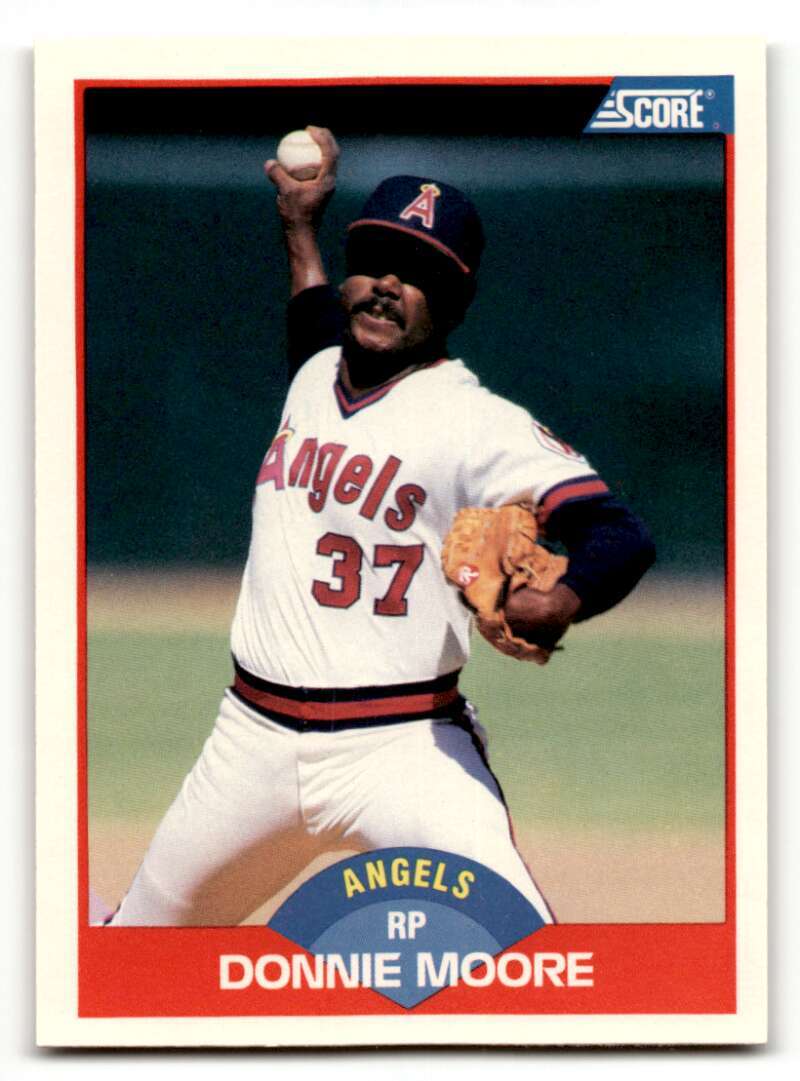 1989 Score #535 Donnie Moore California Angels Baseball Cards EX