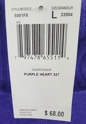 Jeanne Pierre NWT Womens Purple Heart Asymmetric Lambswool Sweater