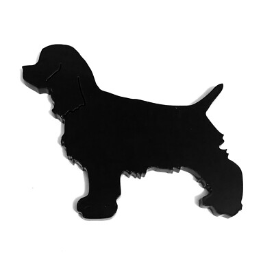 Cocker Spaniel Hund Kühlschrankmagnet in Schwarz...Laser Cut