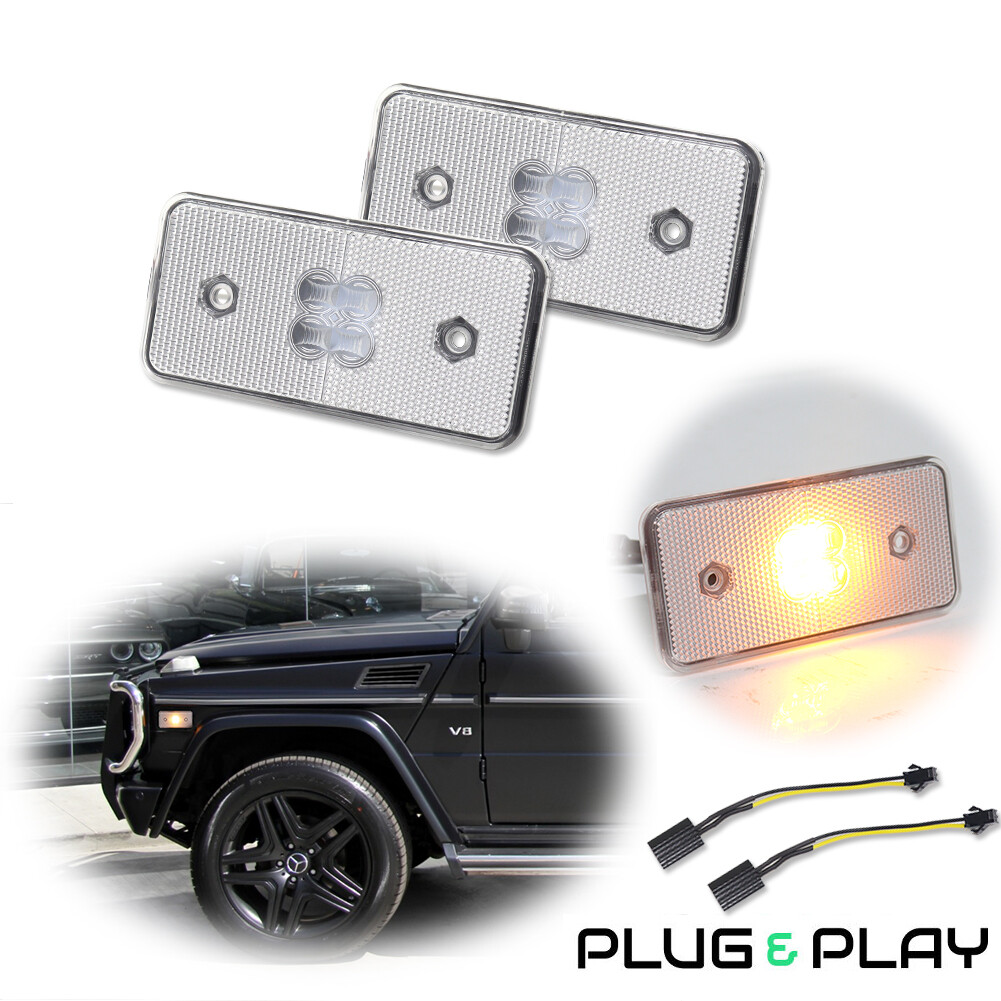 For Mercedes-Benz W463 G-Class Front Side Marker Lamp Set Clear