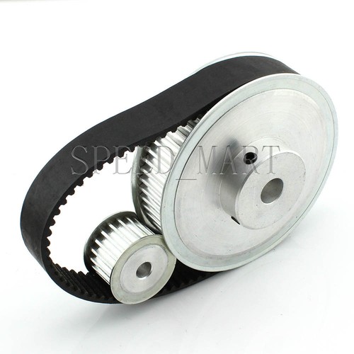 Juego de correas de polea de distribución de 20 mm de ancho de correa HTD5M 60T 20T relación de reducción 3:1 CNC - Imagen 3 de 7