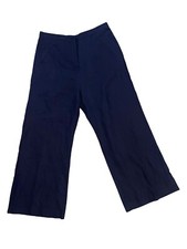 REFORMATION Jaylene Linen Size 12 Womens Navy Blue Wide Leg Lightweight Pants 