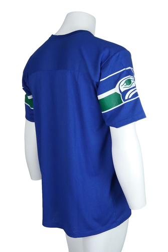 NWT Vintage 80s RAWLINGS XL Blue NFL Seattle Seahawks Steve Largent Tee T Shirt - Picture 8 of 8