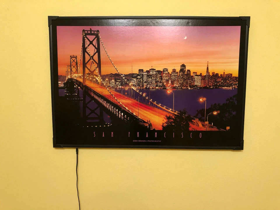 San Francisco beleuchtetes Bild Oakland Bay Bridge - Bild 1 von 1