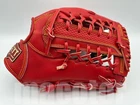 New ZETT Pro Model 12.5" Outfield Baseball Glove Red T-Web RHT NPB Japan
