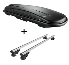 Dachbox VDPJUXT600L+Alu Relingträger VDP004L für für Opel Astra SW 92-04