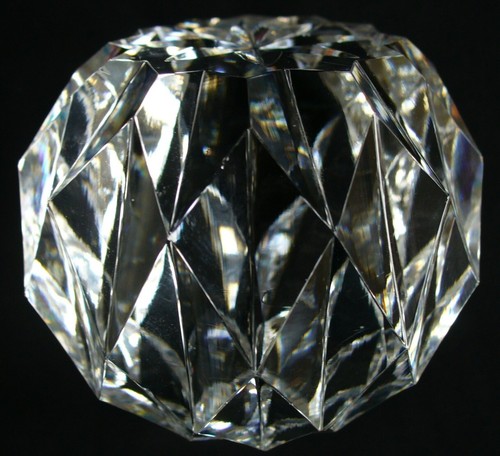 Vint~WHITEFRIARTS~Full Lead Crystal~DIAMOND CUT~Star~FLOWER~Paperweight~ENGLAND - Picture 10 of 12