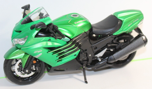 Moto Maisto Kawasaki Ninja ZX-14R scala 1/12 pressofuso catena di montaggio *LEGGI* - Foto 2 di 11