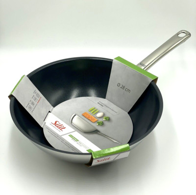 Silit Wuhan Wok-Pfanne 28 cm Antihaftbeschichtung Edelstahl Pfanne Induktion NEU