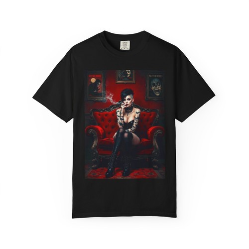 Sexy Goth Girl Horror Punk Gothic Vintage T-Shirt Alternative Edgy Fashion Tee - Picture 6 of 13