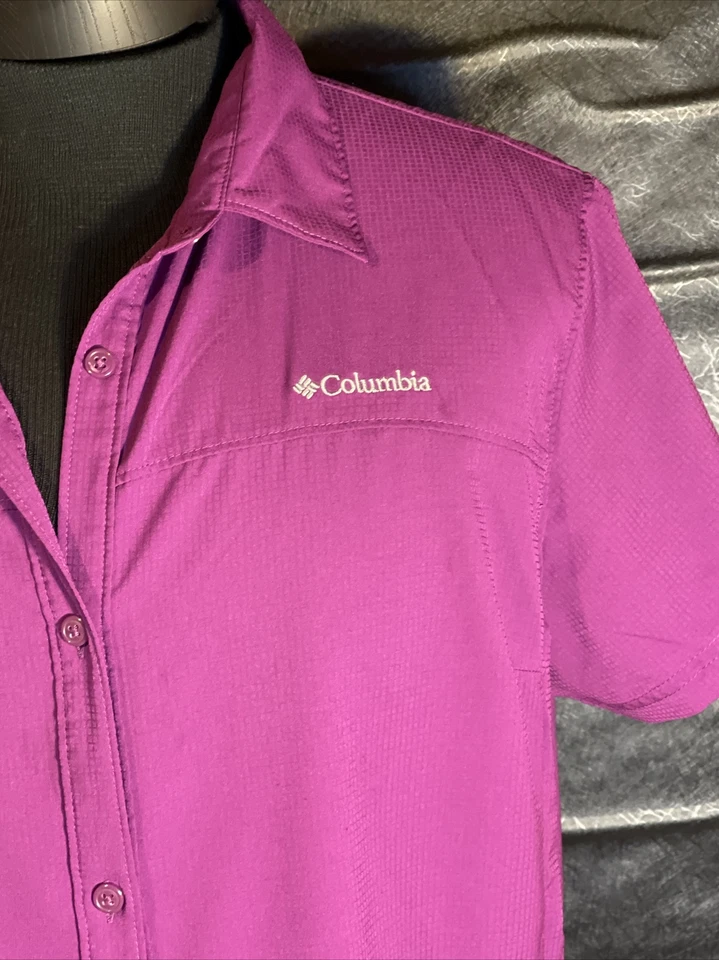 Columbia Mujer Onmi Sombra Protección Solar Botón Abajo-Púrpura 1X Foto 3 de 4