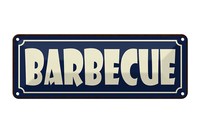 Blechschild Hinweis 27X10 Cm Barbecue Metall Deko Schild Tin Sign