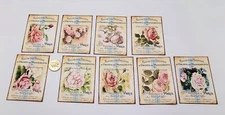 9-Vintage Style-Flowers-French-Roses-Paris-Linen Cardstock-Stickers