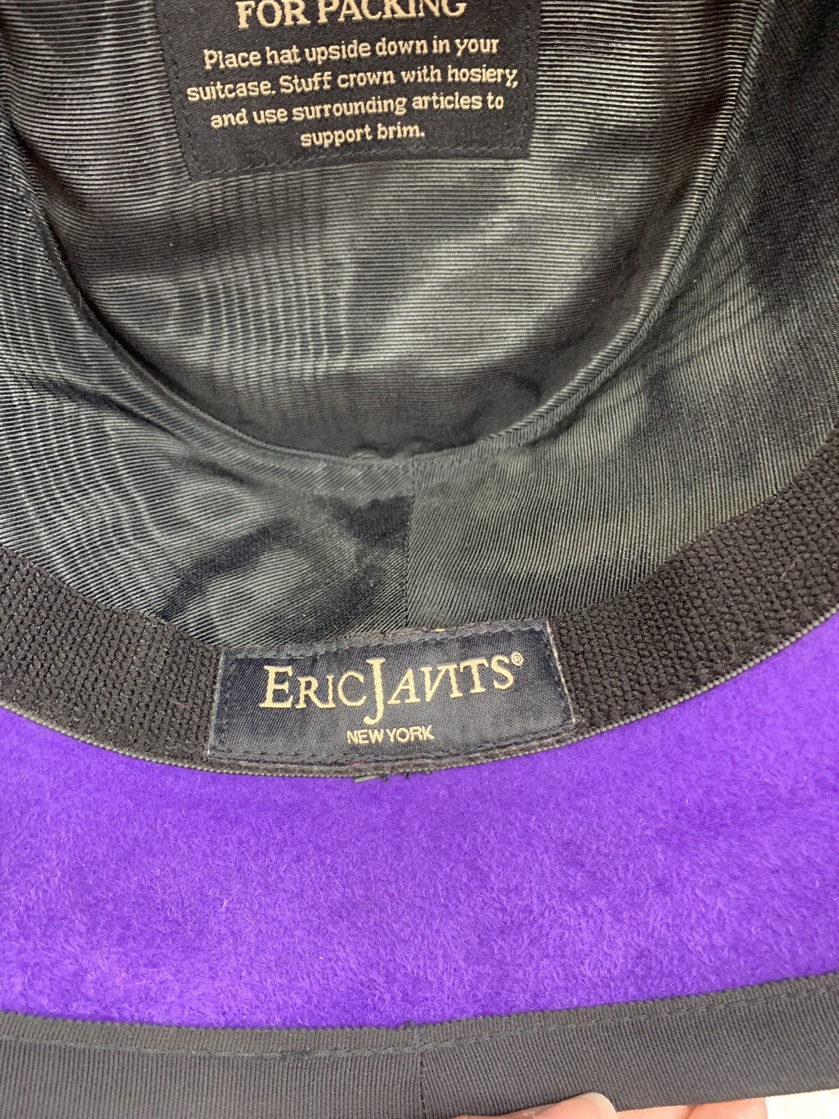 Beautiful Eric Javits New York Purple Hat - image 5