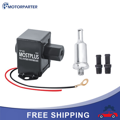 #ad #ad Universal Low Pressure Fuel Pump 4.5 7 PSI Petrol amp; Diesel 12V Plunger type $15.89