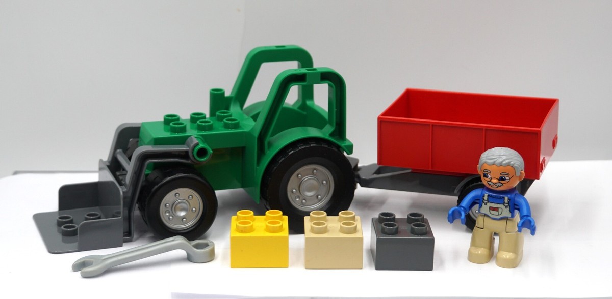 Lego Duplo Vehicles Selection: Tractor Forklift Garbage Truck