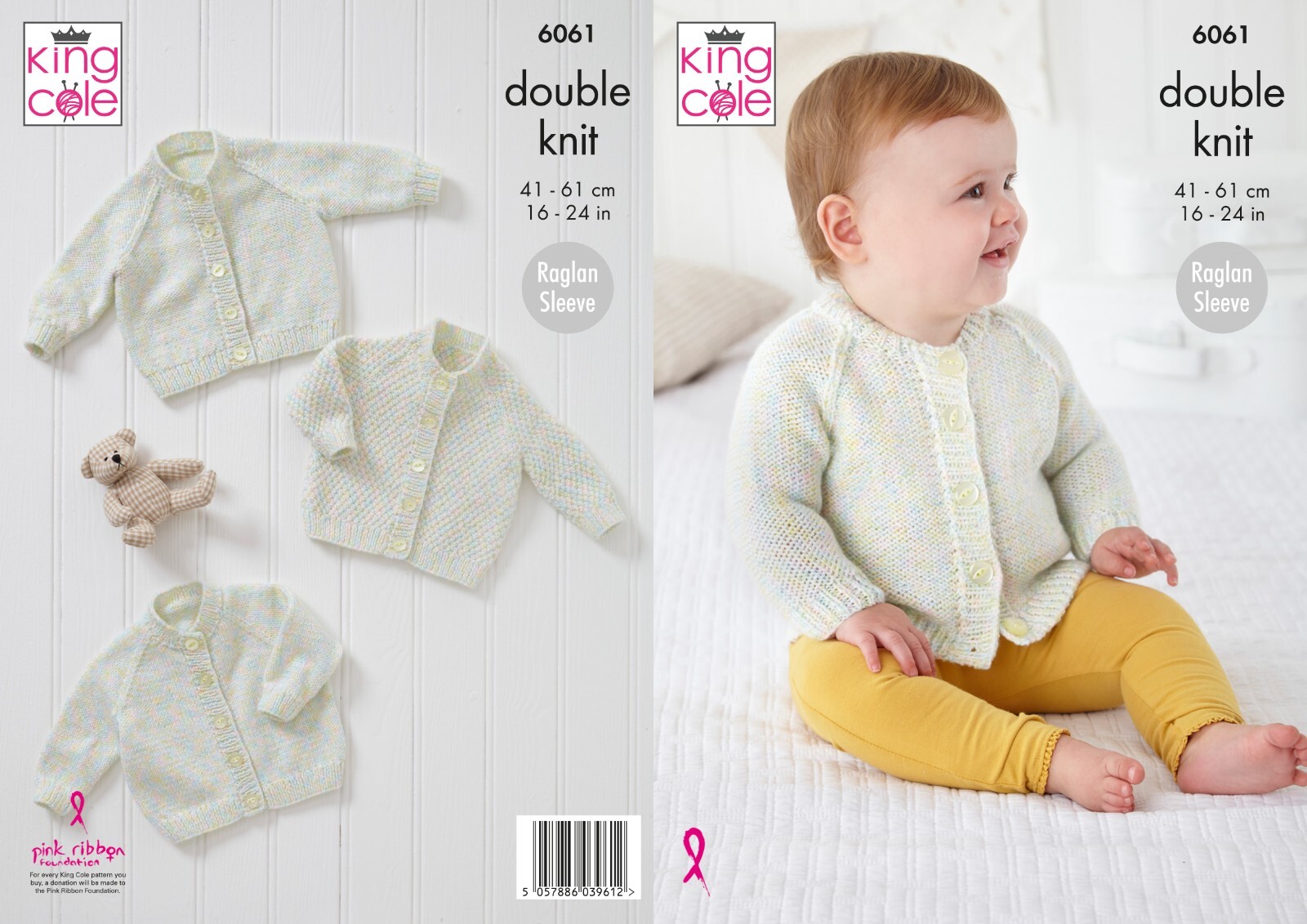 King Cole Baby DK Knitting Pattern - 6061 Cardigans