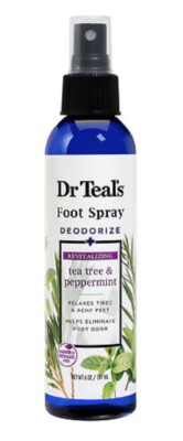 Dr Teal s Revitalizing Foot Spray, Deodorize with Tea Tree & Peppermint 6 oz.