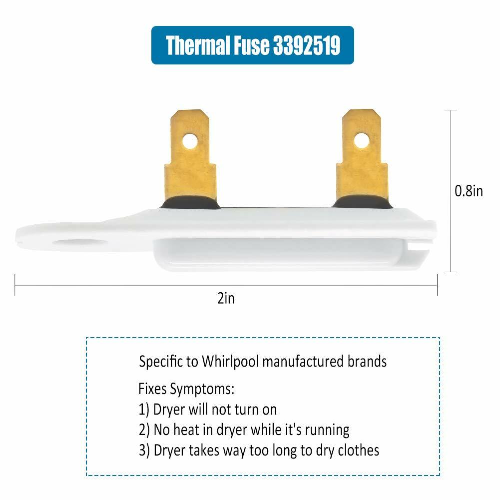 Dryer Heating Element Thermal Fuse Amana NED4655EW1 NED4600YQ0