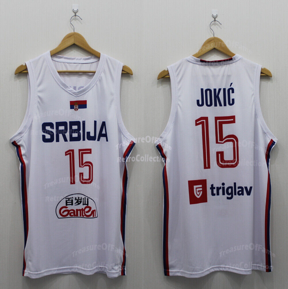 Jan-Carlo Simic SERBIA TRAINING JERSEY 24 BLUE-WHITE JOKIC 15