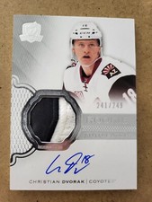 2015-16 Christian Dvorak Upper Deck THE CUP RPA Rookie Auto Patch /249 Arizona
