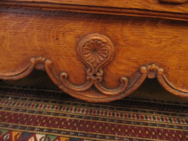 Armoire régional avec 1 tiroir et 2 porte une étagère penderie en chêne fin18ème - Photo 3/4