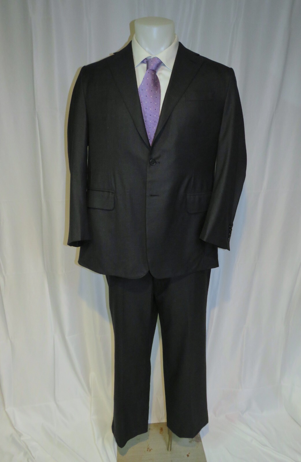 Uma Reddy Solid Charcoal Bespoke Two Button Suit … - image 1