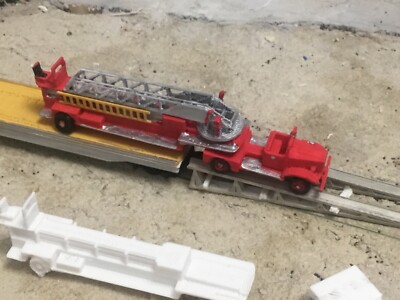 N Scale Fire Engine N Scale Mack LJ open cab TILLER FIRE TRUCK ENGINE 3D PRINTED UNPAINTED ...