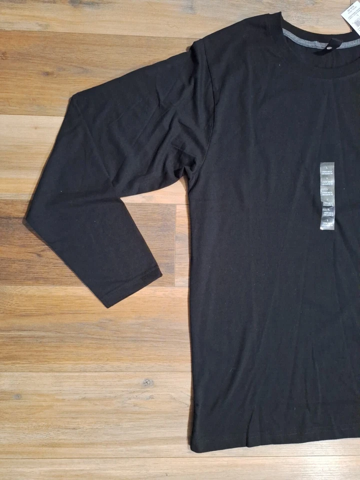 Camisa Embassy Manga Larga Cuello Redondo Para Hombre L Negra Roja Logotipo Caballo Bordado Foto 2 de 4