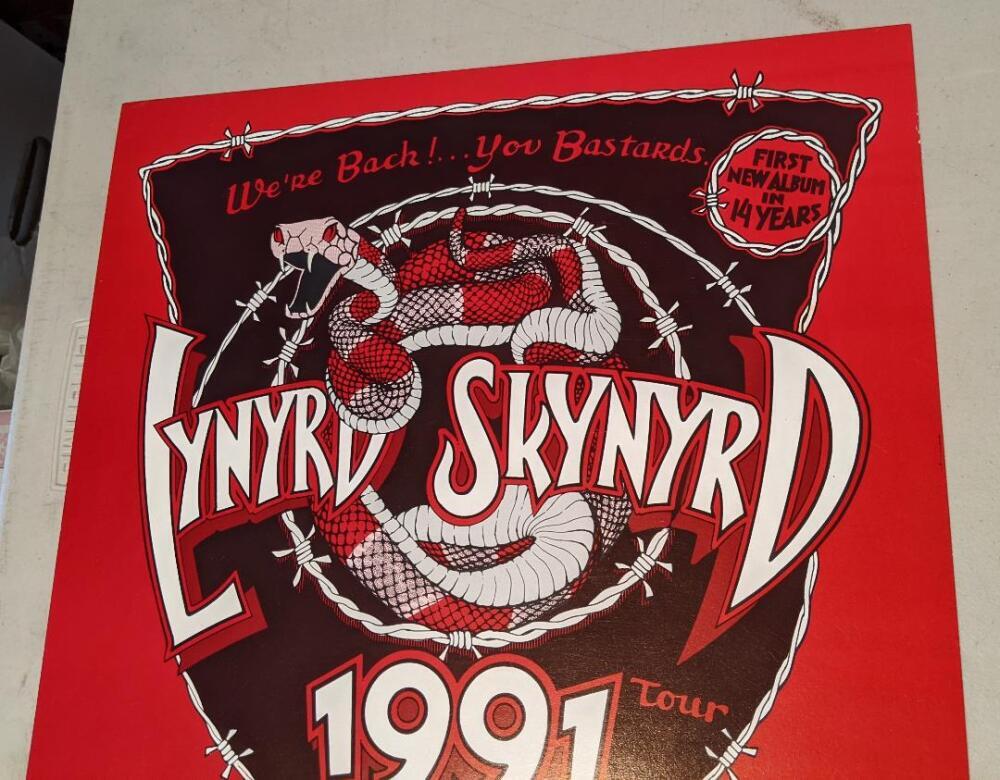 Lynyrd Skynyrd 1991 Tour Poster signed by Randy Tuten | eBay