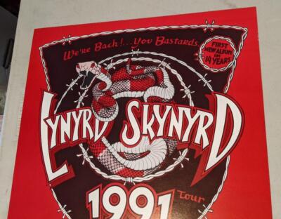Lynyrd Skynyrd 1991 Tour Poster signed by Randy Tuten | eBay