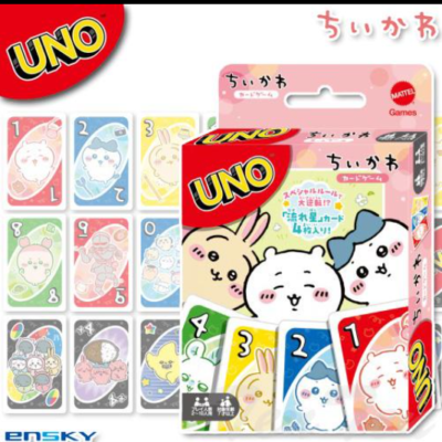 UNO Chiikawa Card Game Ensky Anime Hachiware Usagi Momonga Rakko 