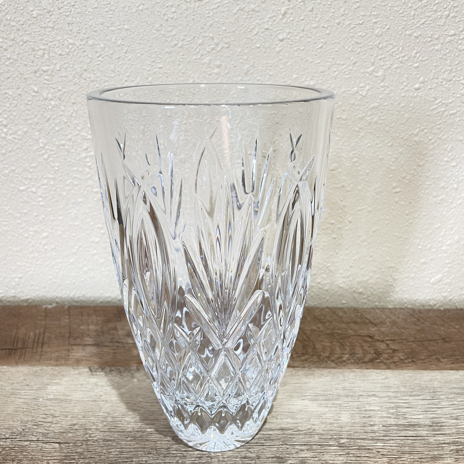 WATERFORD Lead Clear Crystal Glass GRANVILLE VASE 8.5" HIGH eBay
