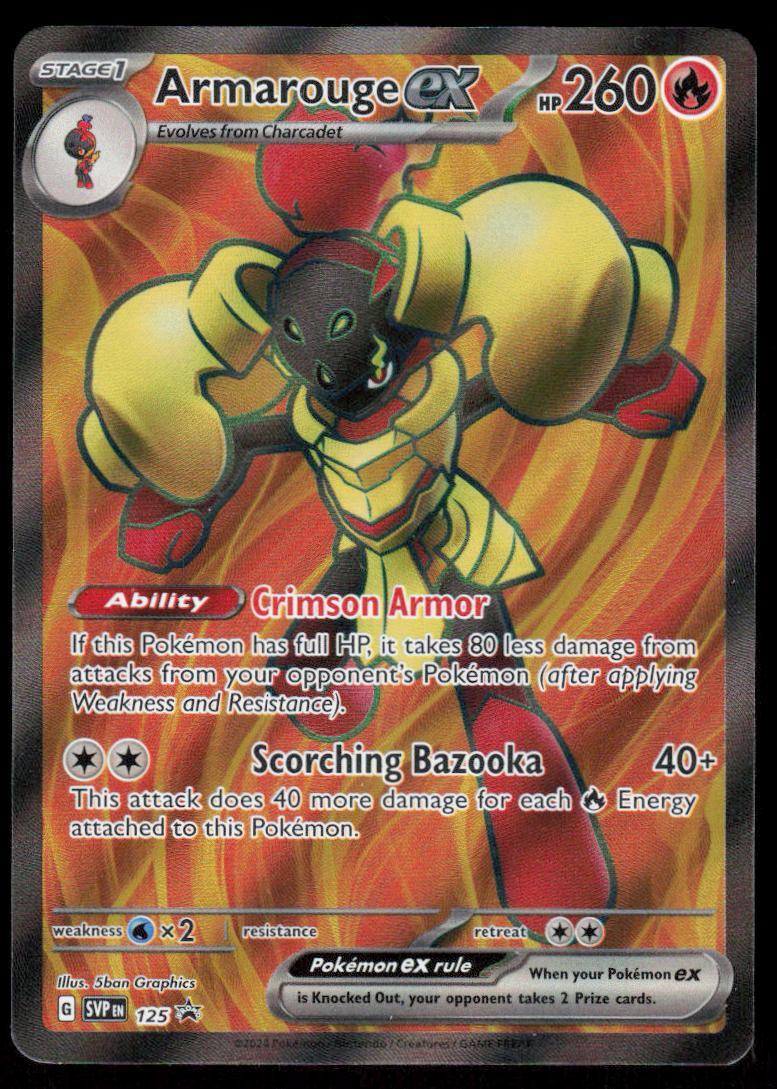 Armarouge ex 125 Ultra Rare Pokemon Black Star Promo NM