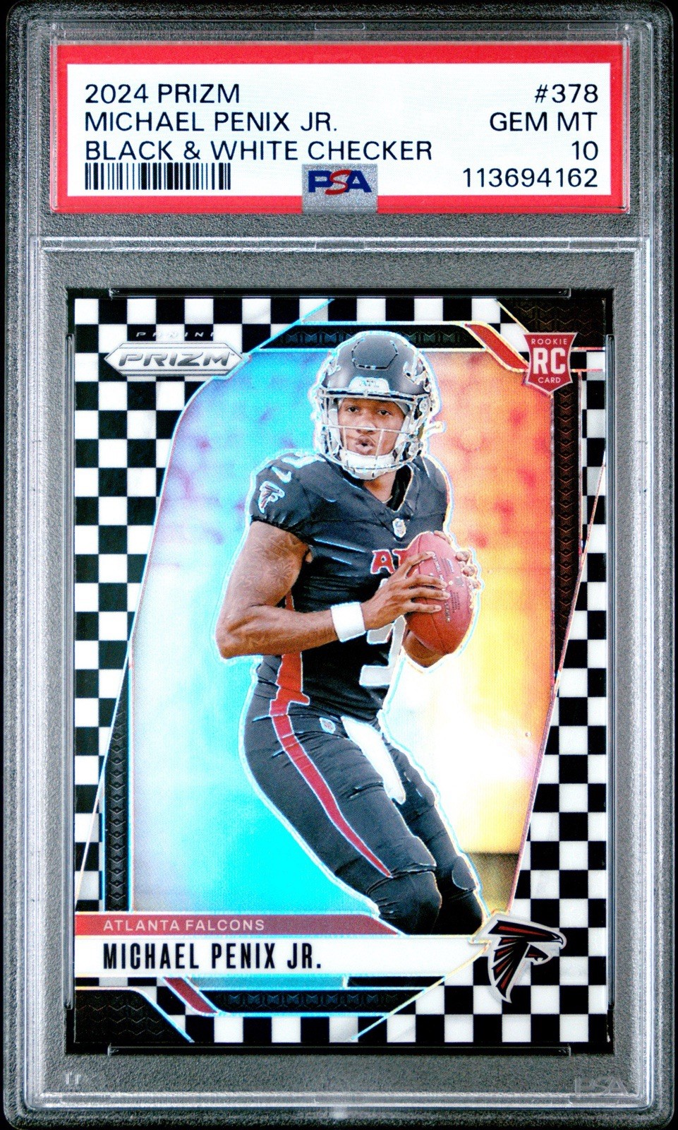 Michael Penix Panini Prizm #378 Black & White Checker
